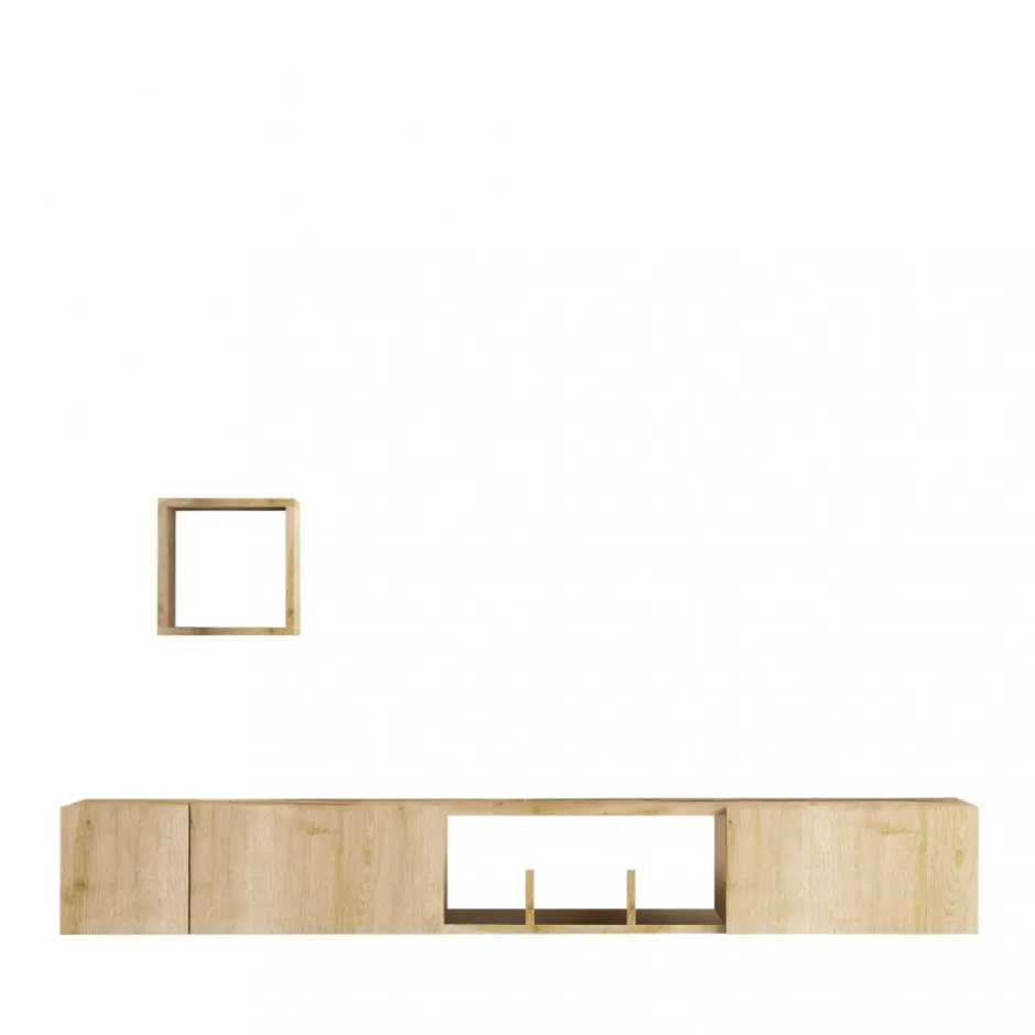 Hot Drawer HEAVY Meuble TV suspendu 3 portes en bois L180cm