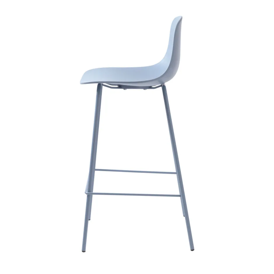 Best No name HEL Lot de 2 chaises de bar en plastique et métal H67,5cm