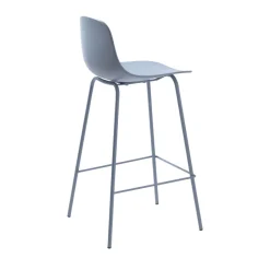 Best No name HEL Lot de 2 chaises de bar en plastique et métal H67,5cm