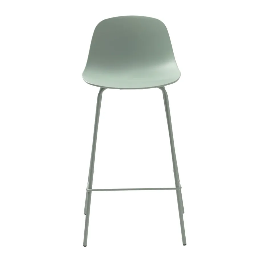 Best No name HEL Lot de 2 chaises de bar en plastique et métal H67,5cm