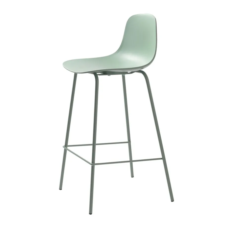 Best No name HEL Lot de 2 chaises de bar en plastique et métal H67,5cm