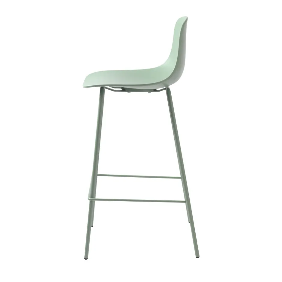 Best No name HEL Lot de 2 chaises de bar en plastique et métal H67,5cm