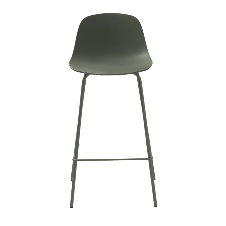 Best No name HEL Lot de 2 chaises de bar en plastique et métal H67,5cm