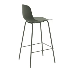 Best No name HEL Lot de 2 chaises de bar en plastique et métal H67,5cm