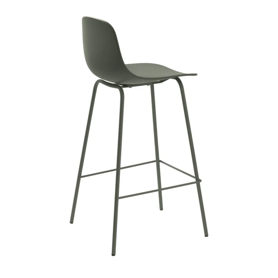 Best No name HEL Lot de 2 chaises de bar en plastique et métal H67,5cm