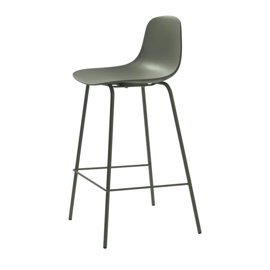 Best No name HEL Lot de 2 chaises de bar en plastique et métal H67,5cm