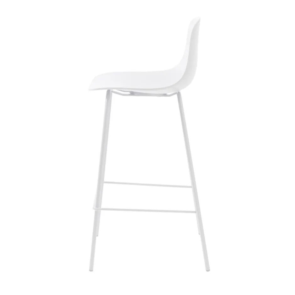 Best No name HEL Lot de 2 chaises de bar en plastique et métal H67,5cm