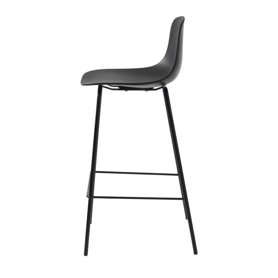 Best No name HEL Lot de 2 chaises de bar en plastique et métal H67,5cm