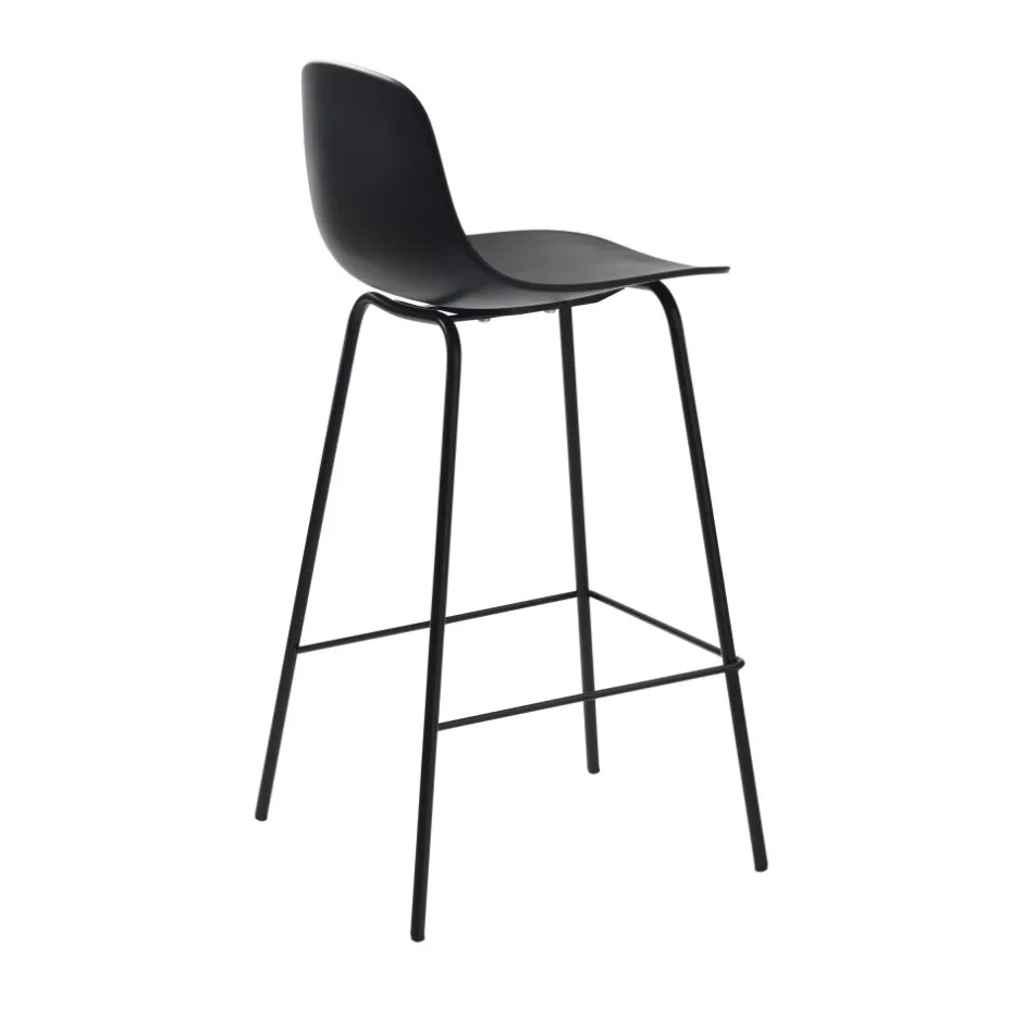 Best No name HEL Lot de 2 chaises de bar en plastique et métal H67,5cm