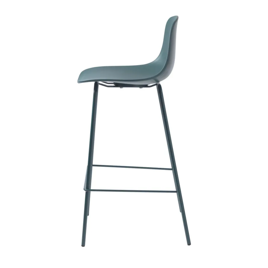 Best No name HEL Lot de 2 chaises de bar en plastique et métal H67,5cm