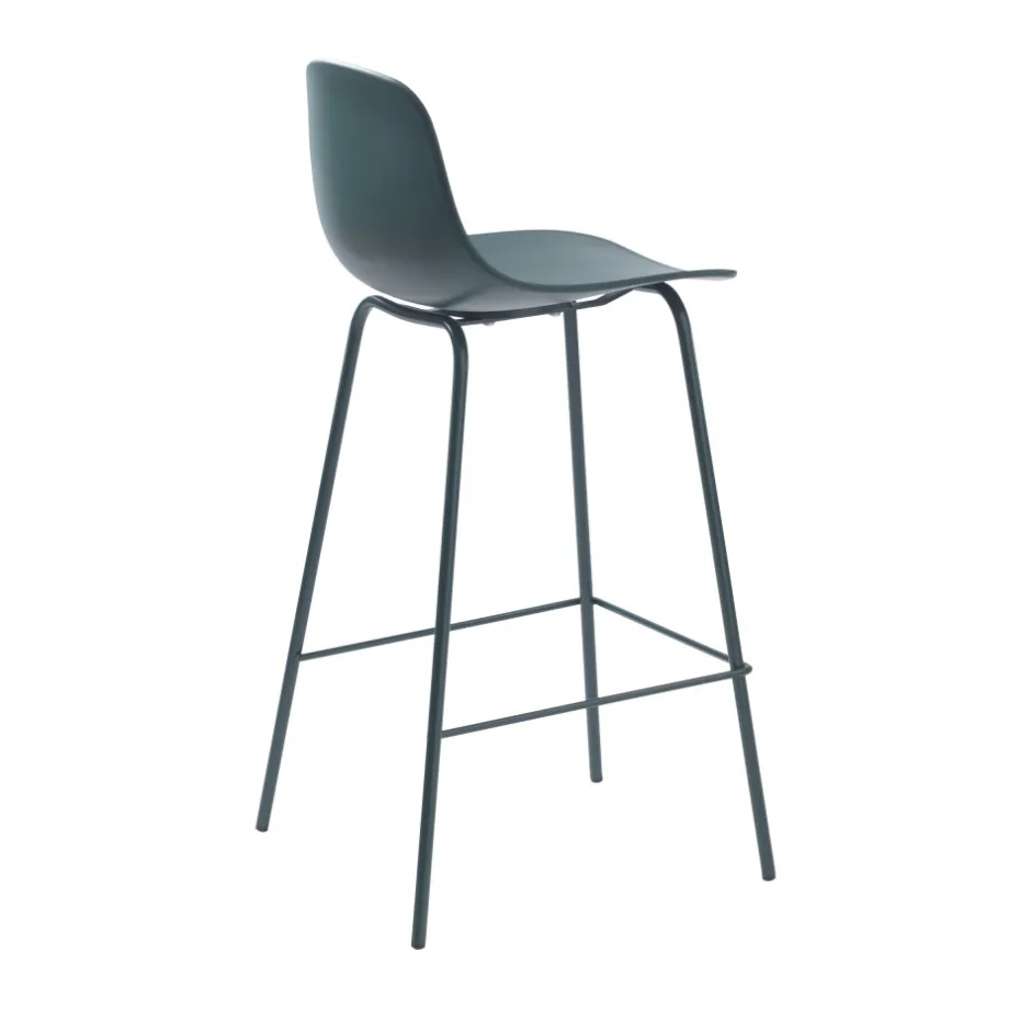 Best No name HEL Lot de 2 chaises de bar en plastique et métal H67,5cm