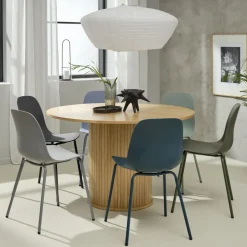 Discount No name HEL Lot de 4 chaises en plastique et métal