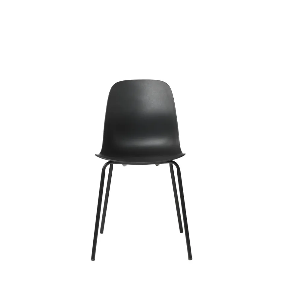 Discount No name HEL Lot de 4 chaises en plastique et métal