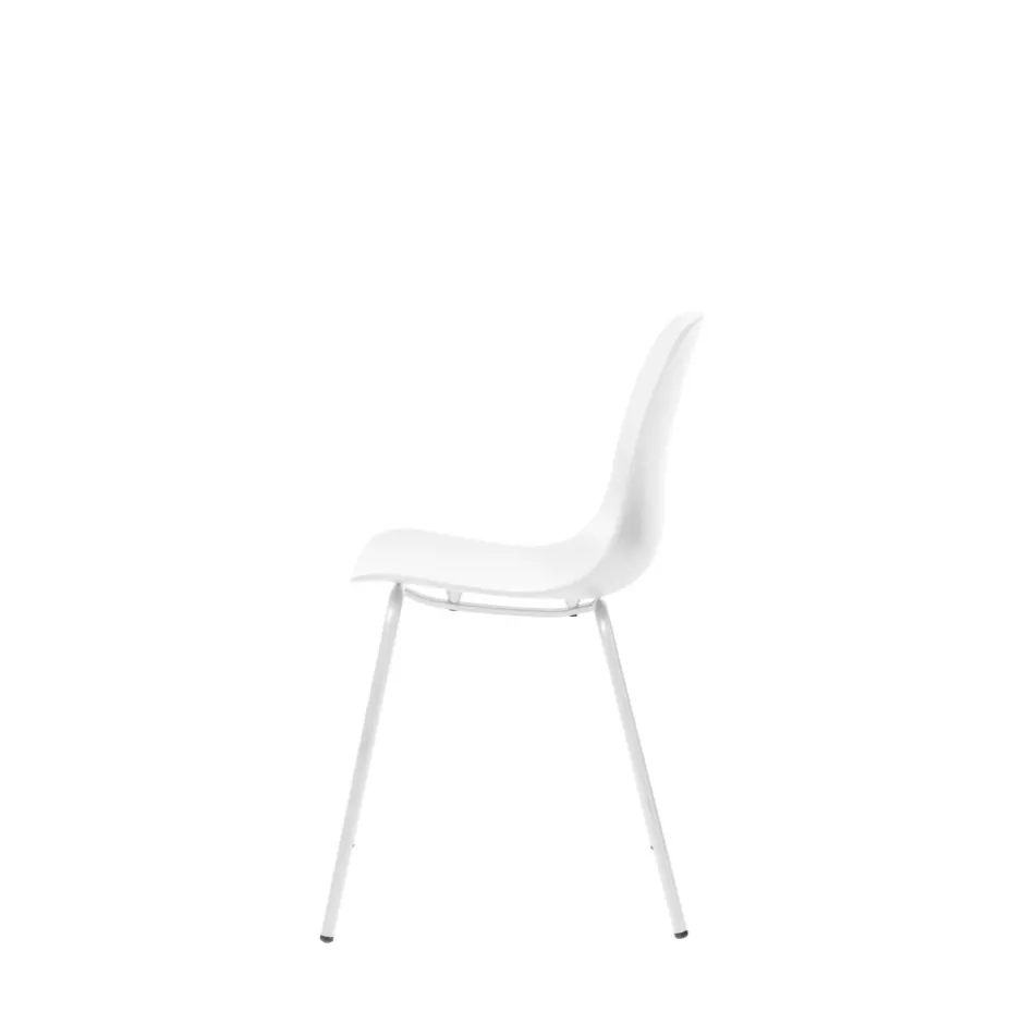Discount No name HEL Lot de 4 chaises en plastique et métal