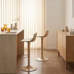 Clearance Drawer HERIBO Lot de 2 chaises de bar réglables en plastique et métal H58-79cm