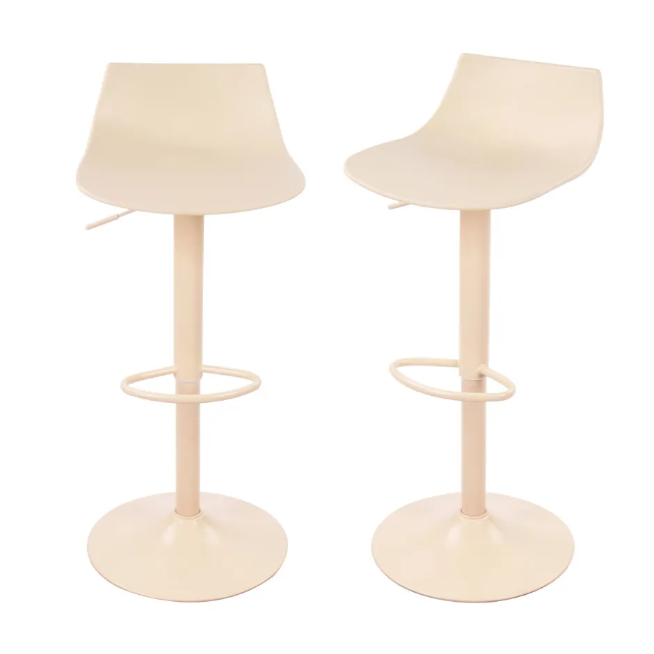 Clearance Drawer HERIBO Lot de 2 chaises de bar réglables en plastique et métal H58-79cm