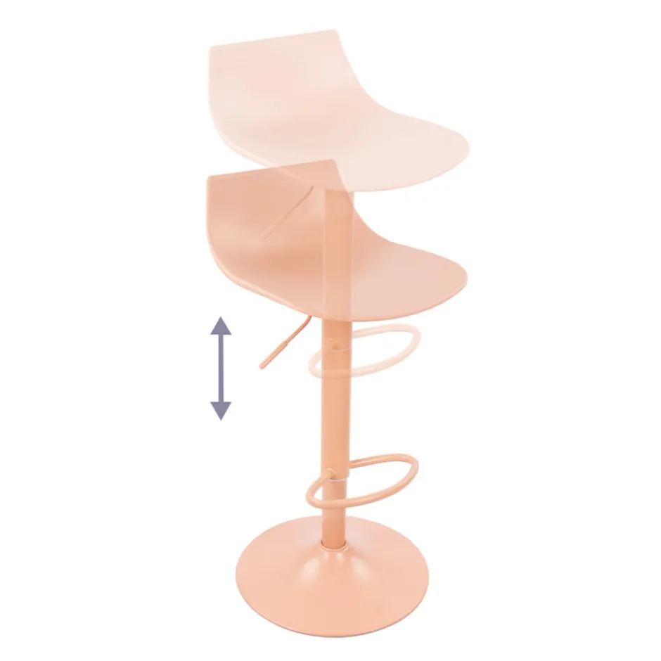 Clearance Drawer HERIBO Lot de 2 chaises de bar réglables en plastique et métal H58-79cm