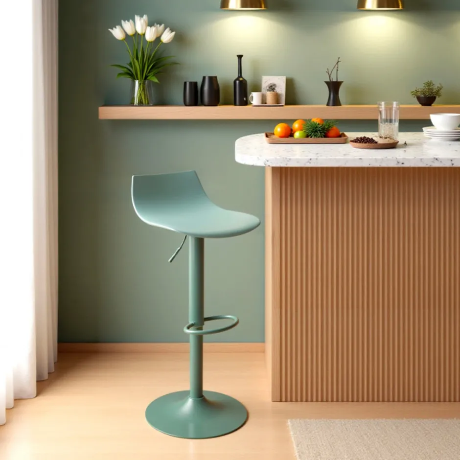 Clearance Drawer HERIBO Lot de 2 chaises de bar réglables en plastique et métal H58-79cm