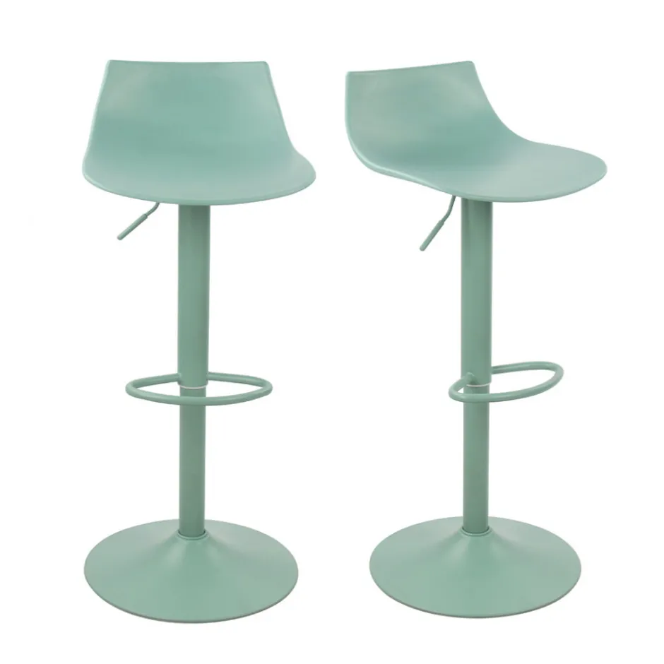 Clearance Drawer HERIBO Lot de 2 chaises de bar réglables en plastique et métal H58-79cm