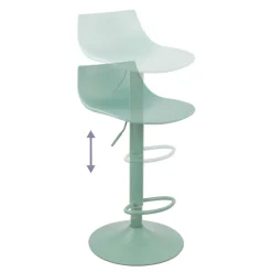 Clearance Drawer HERIBO Lot de 2 chaises de bar réglables en plastique et métal H58-79cm