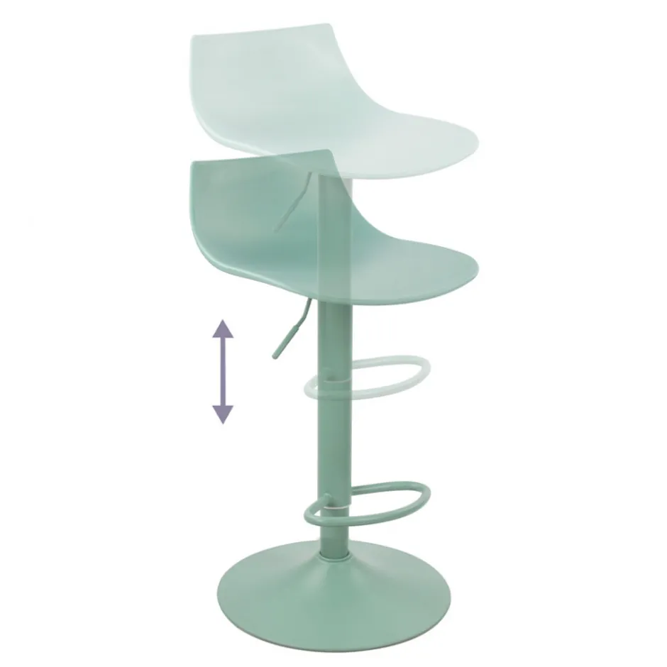Clearance Drawer HERIBO Lot de 2 chaises de bar réglables en plastique et métal H58-79cm
