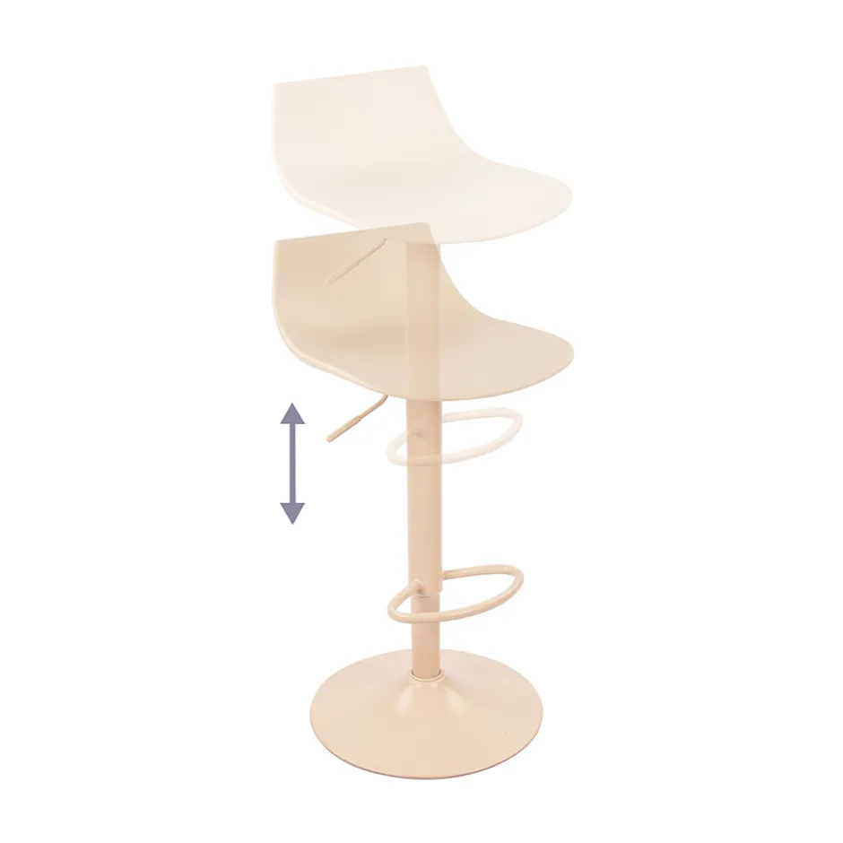 Clearance Drawer HERIBO Lot de 2 chaises de bar réglables en plastique et métal H58-79cm