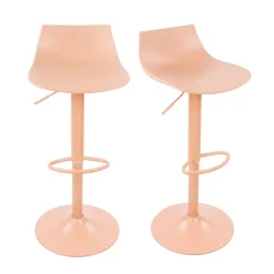 Clearance Drawer HERIBO Lot de 2 chaises de bar réglables en plastique et métal H58-79cm