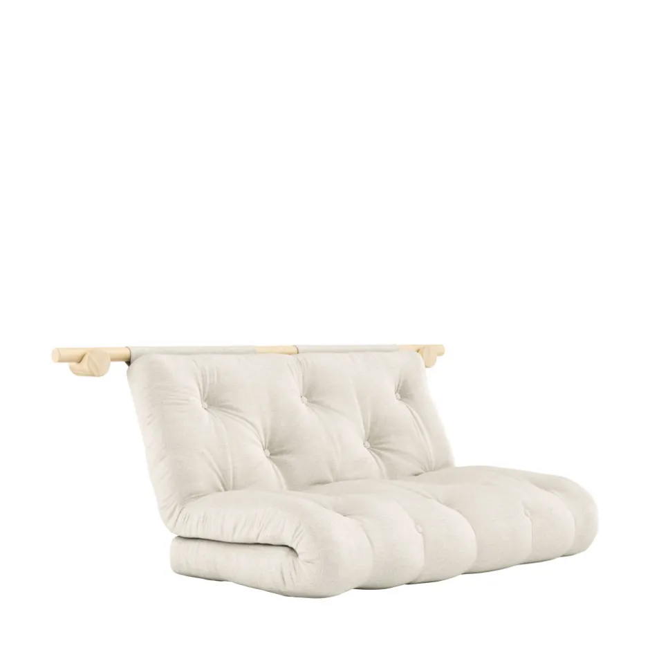 Clearance Karup Design HOOKED Canapé convertible 2,5 places en lin et bois avec accroches murales