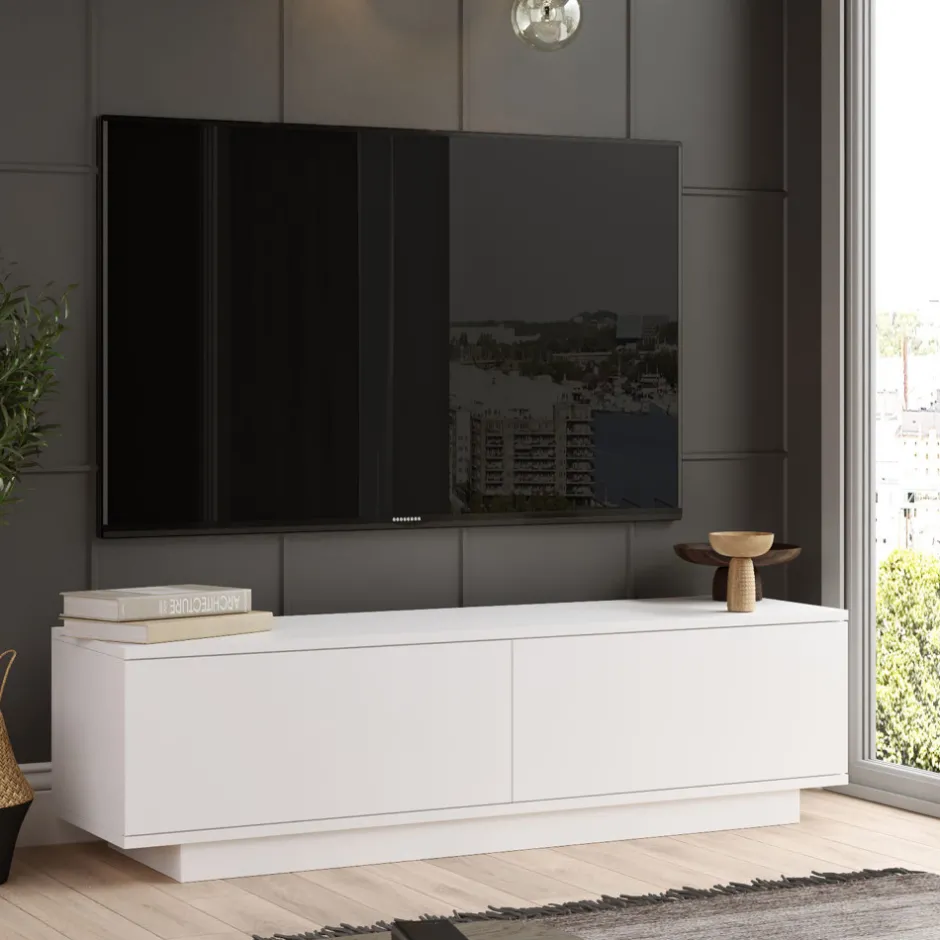 Outlet Drawer HUDSON Meuble TV 2 portes en bois L140cm