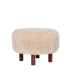 Hot House Nordic INVERNESS Pouf rond imitation fourrure ø50cm