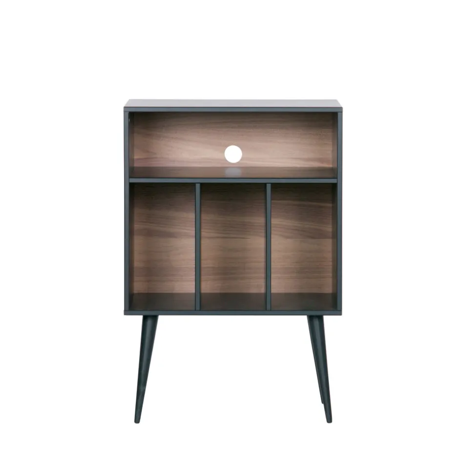 Discount Woood JAMES Meuble de rangement disques vinyles en bois