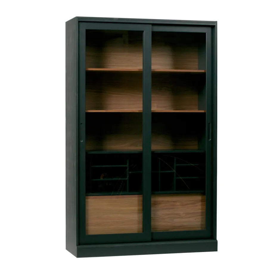 Online Woood JAMES Vitrine 2 portes en bois H200cm