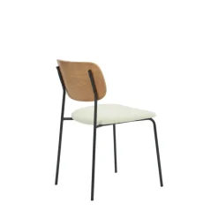 Hot Drawer JENS Lot de 2 chaises en bois, tissu bouclette et métal