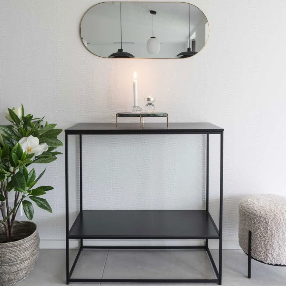 Outlet House Nordic JERSEY Miroir ovale en métal 35x80cm