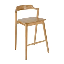 New Drawer JOKO Lot de 2 chaises de bar en teck H65cm
