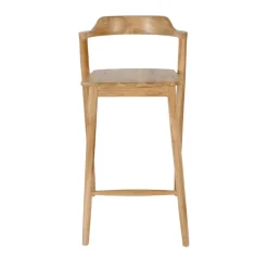 Hot Drawer JOKO Lot de 2 chaises de bar en teck H75cm