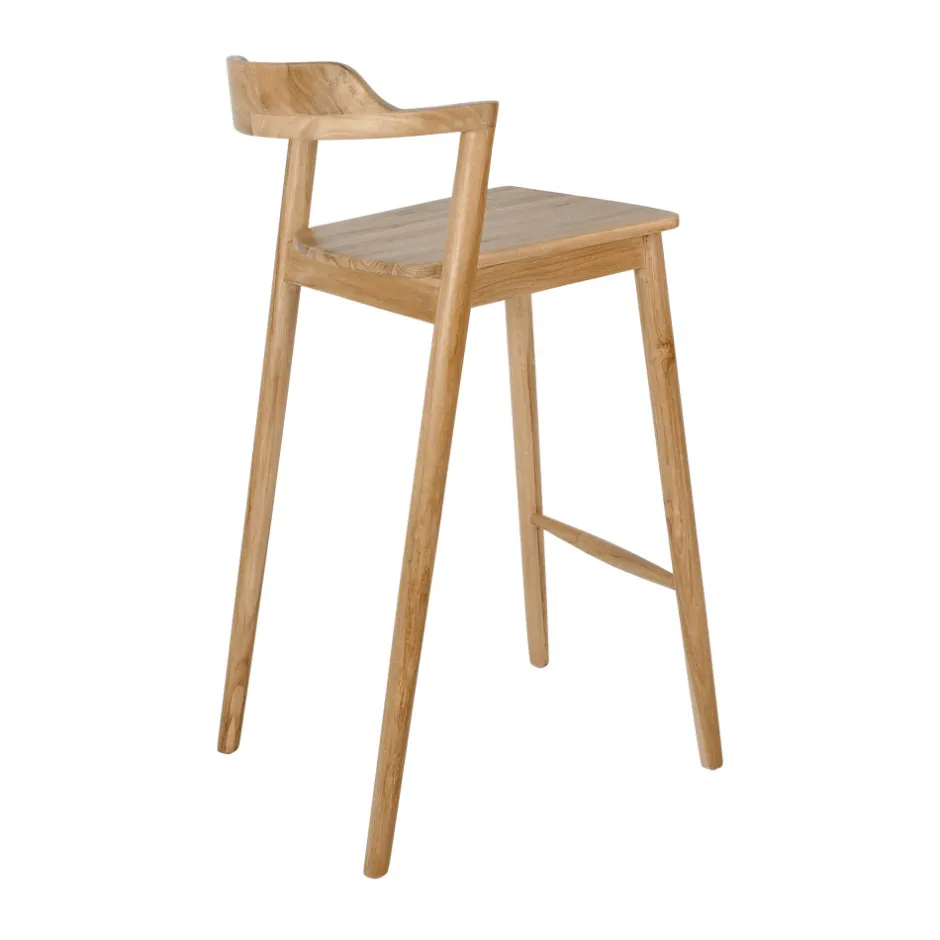 Hot Drawer JOKO Lot de 2 chaises de bar en teck H75cm