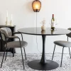 Discount No name JOLIEN Lot de 2 chaises en tissu et métal pieds noirs