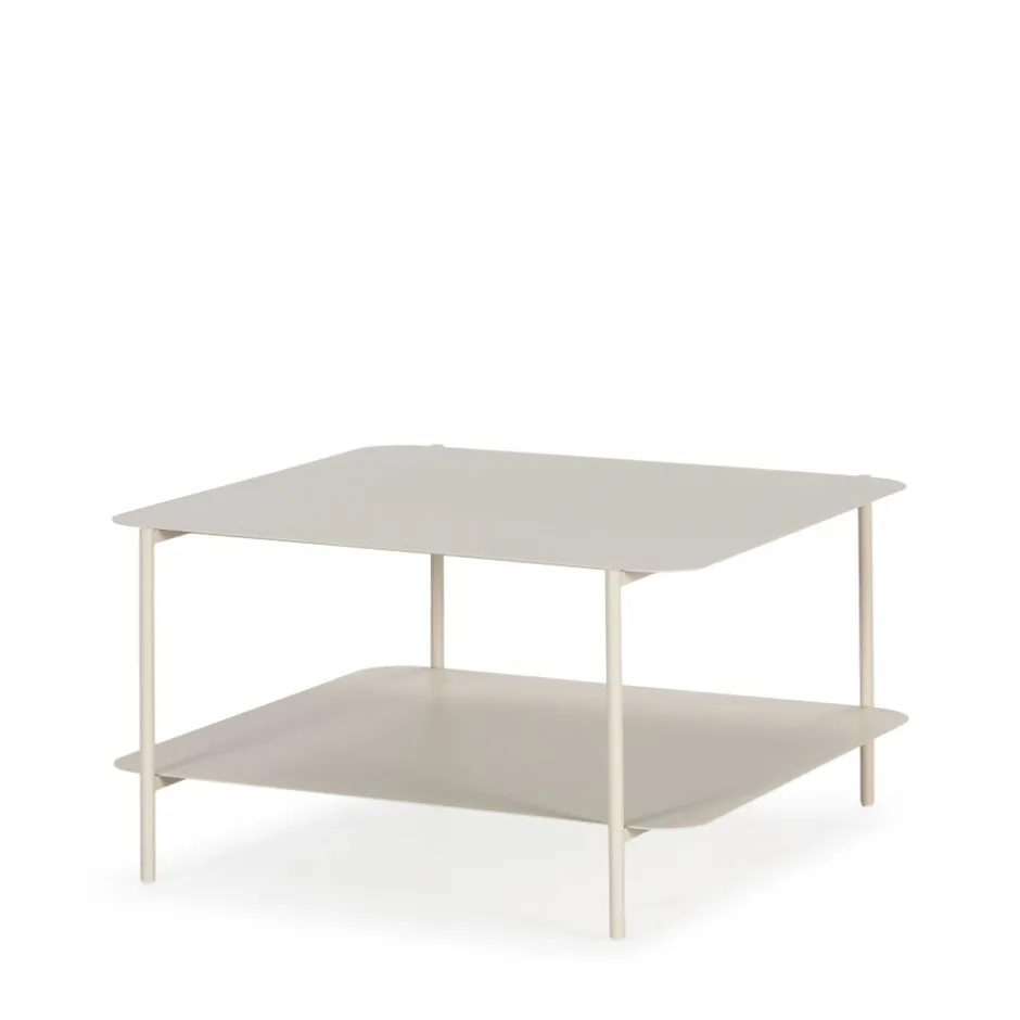 Outlet Drawer JUDITH Table basse en métal à double plateau