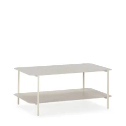 Drawer JUDITH Table basse rectangulaire en métal à double plateau