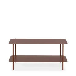 Drawer JUDITH Table basse rectangulaire en métal à double plateau