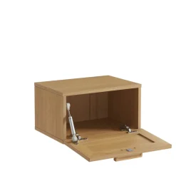 Sale Drawer JUNE Lot de 2 tables de chevet murales avec rangement en bois et cannage