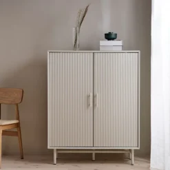 Hot No name JURA Buffet haut 2 portes en bois et métal H125cm