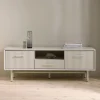 Sale No name JURA Meuble TV 2 portes 1 tiroir en bois et métal L140cm