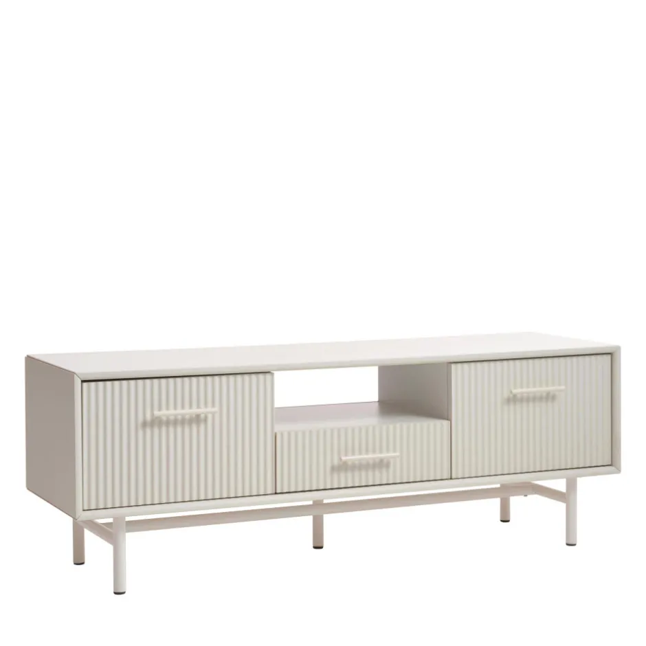 Sale No name JURA Meuble TV 2 portes 1 tiroir en bois et métal L140cm