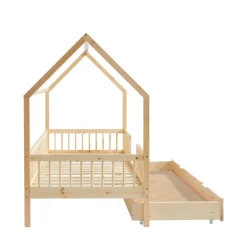 Clearance No name KABA Lit cabane enfant en bois 90x190cm