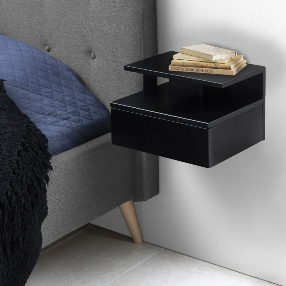 Sale Drawer KAMICHI Table de chevet murale 1 tiroir en bois
