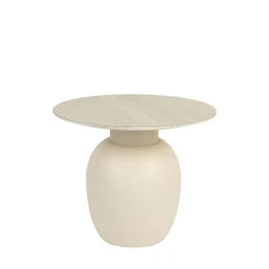 Hot No name KARULA Table d'appoint ronde effet travertin ø50cm