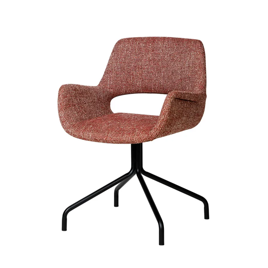 Sale Drawer KENDO Chaise de bureau pivotante en tissu et métal