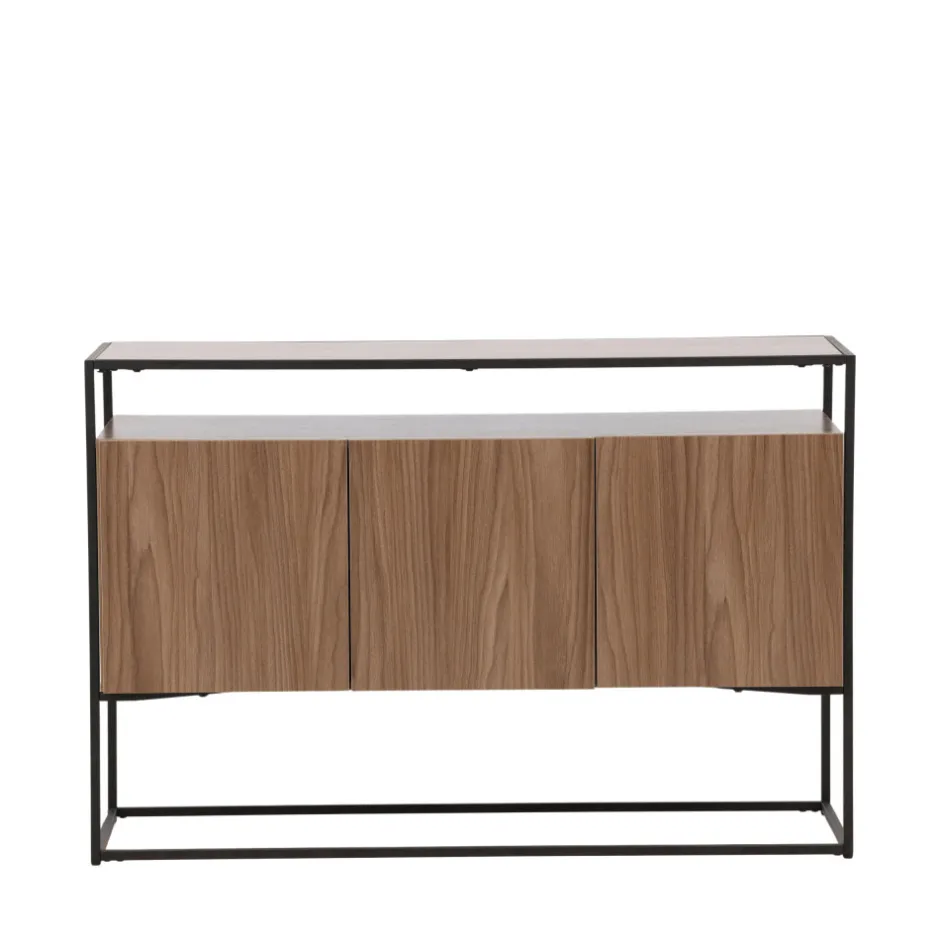 Online Venture Home KINGSPORT Buffet 3 portes en bois et métal L120cm